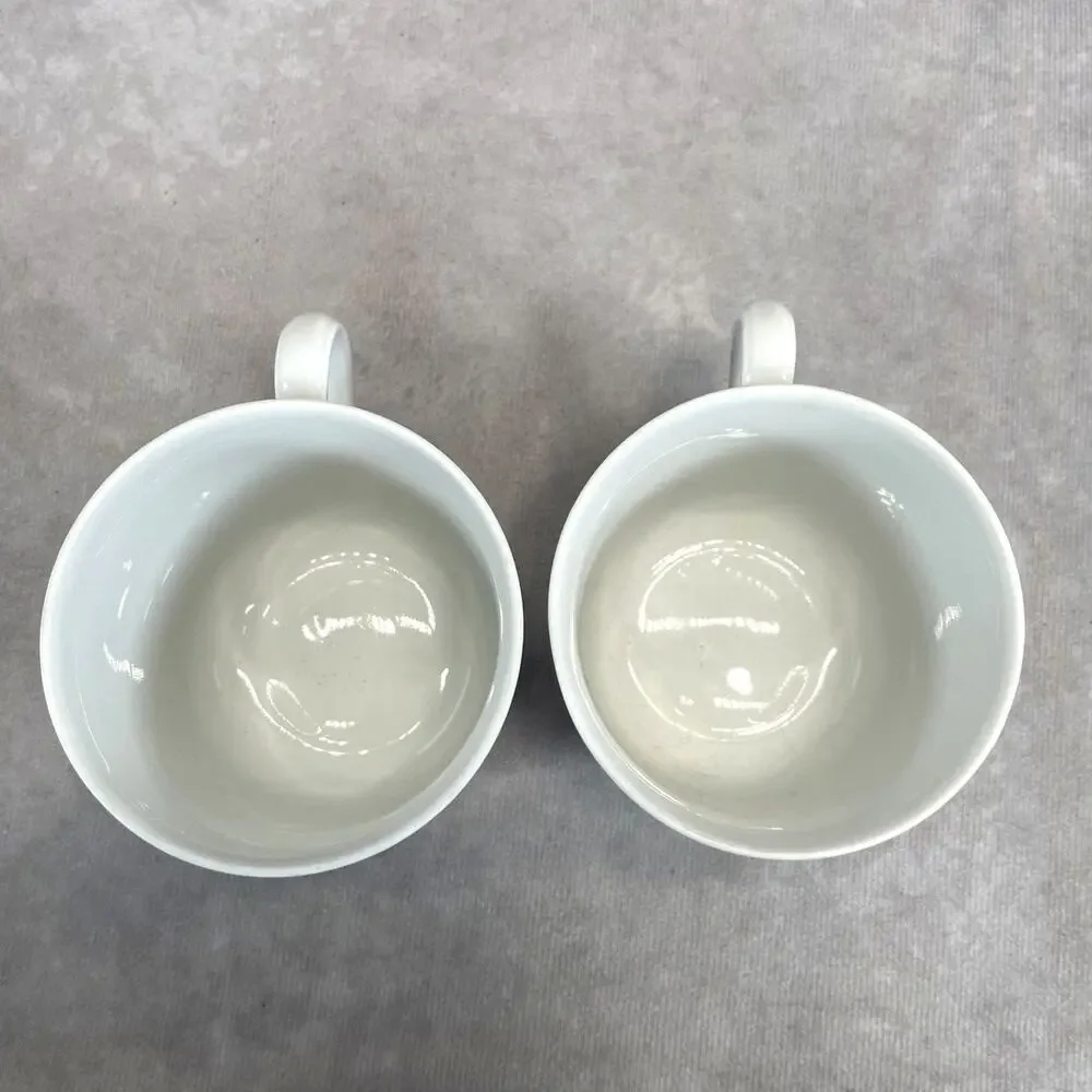 2 RARE Seltmann Weiden Bavaria W. Germany Tea Cup Orange Tear Drop Porcelain MCM